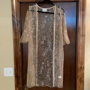 Sheer sequins kimono